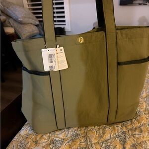 lululemon athletica Olive Green Tote Bag